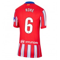 Camisa de Futebol Atletico Madrid Koke #6 Equipamento Principal Mulheres 2024-25 Manga Curta